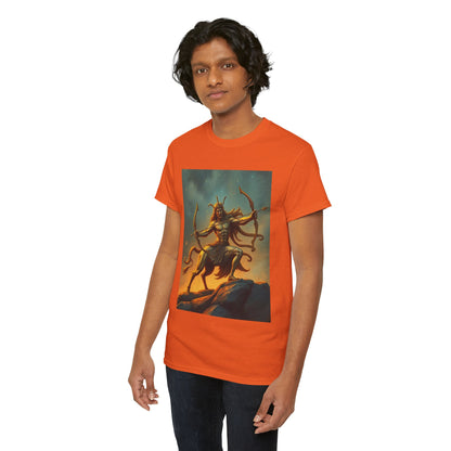 Unisex Heavy Cotton T-Shirt, Arrow Centaur, Sagittarius Zodiac Design