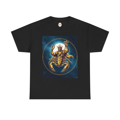 Unisex Heavy Cotton T-Shirt, Moon, Scorpio Zodiac Design