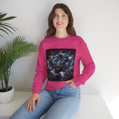 Unisex Heavy Blend™ Crewneck Sweatshirt, Space Bullhead, Taurus Zodiac Design