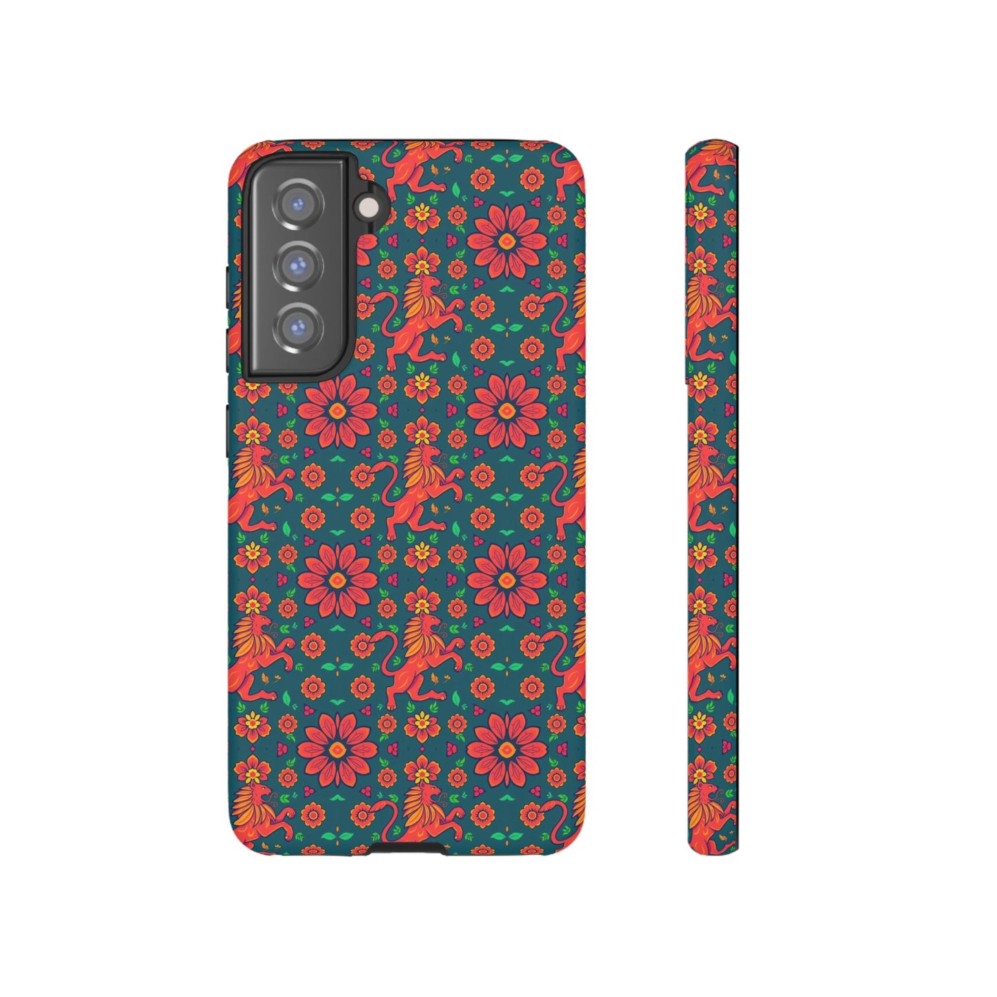 Tough Cases, Leo, Zodiac v2, Flower Pattern