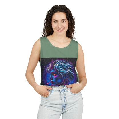Unisex Garment-Dyed, Tank Top, Gemini, Pop Art v1, 100% US cotton