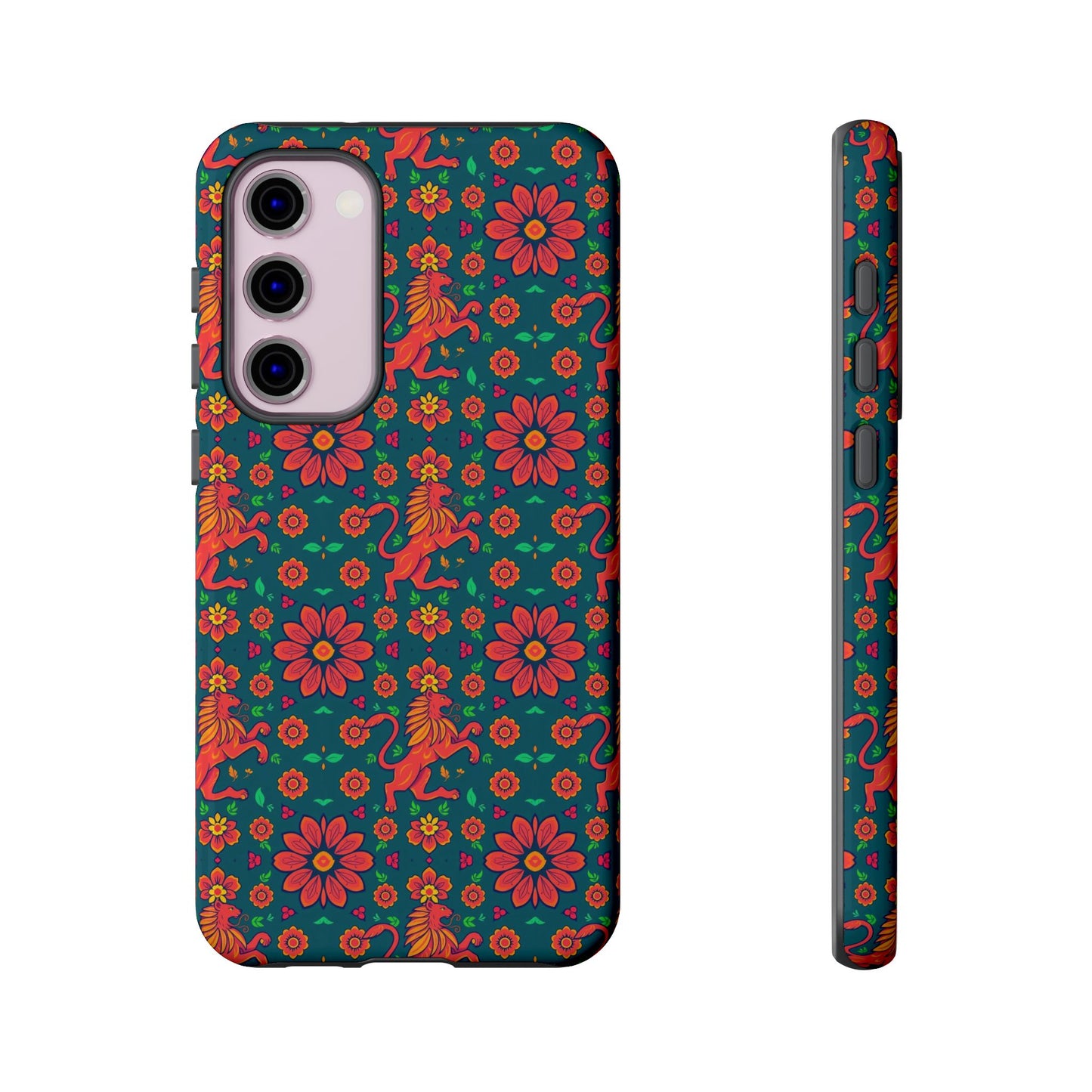 Tough Cases, Leo, Zodiac v2, Flower Pattern