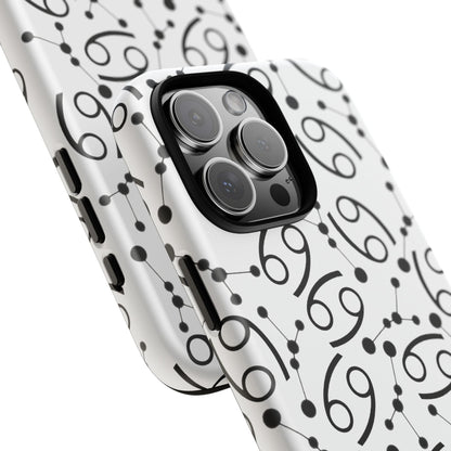 Tough Cases with the Cancer Zodiac sign for iPhone, Samsung Galaxy, and Google Pixel devices