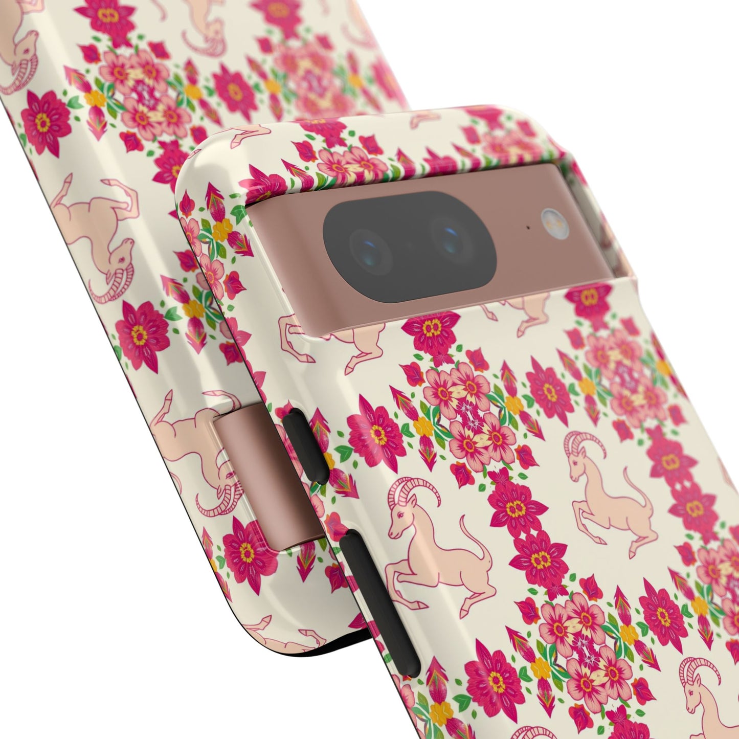 Tough Cases, Capricorn, Zodiac v3, Flower Pattern