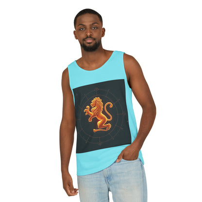 Unisex Garment-Dyed, Tank Top, Leo Design, Space Animal v1, 100% US cotton
