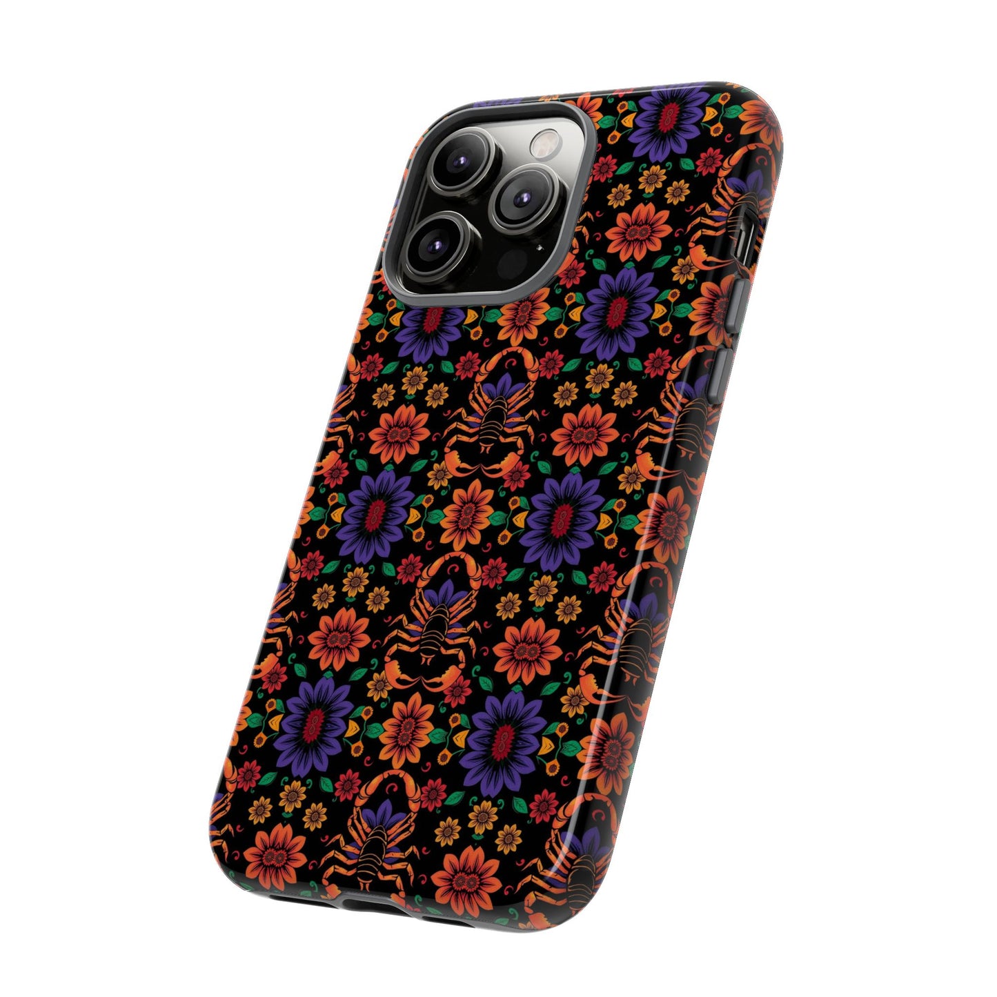 Tough Cases, Scorpio, Zodiac, Flower Pattern