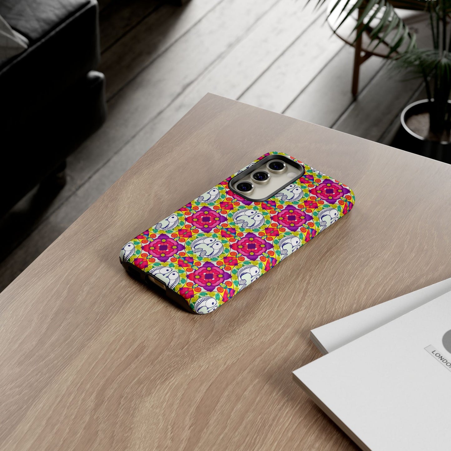 Tough Cases, Pisces, Zodiac v2, Flower Pattern
