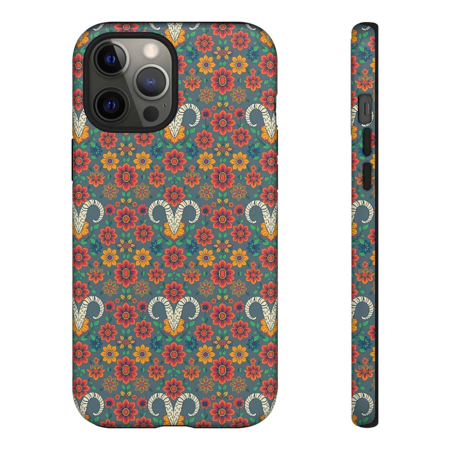 Tough Cases, Aries, Zodiac v3, Flower Pattern