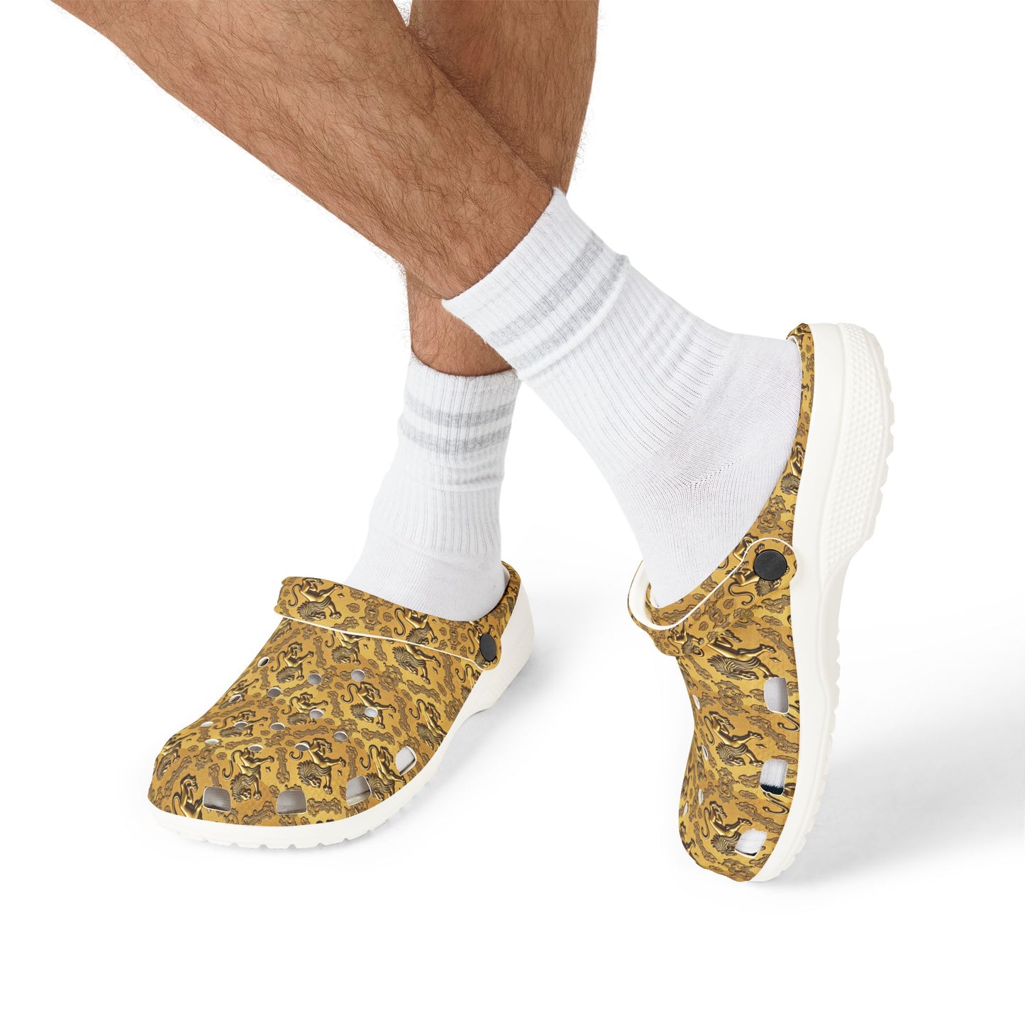 EVA Foam Rubber Shoes, (AOP), Leo, Zodiac v1, Pattern