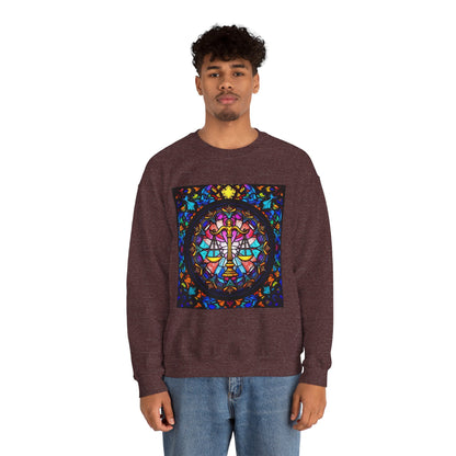 Unisex Heavy Blend™ Crewneck Sweatshirt, Glass 1, Libra Zodiac Design