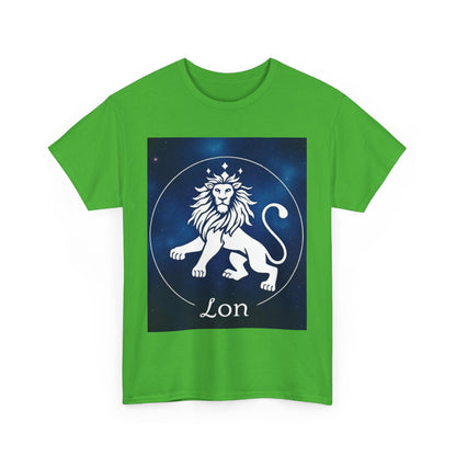 Unisex Heavy Cotton T-Shirt, Space Lion v1, Leo Zodiac Design