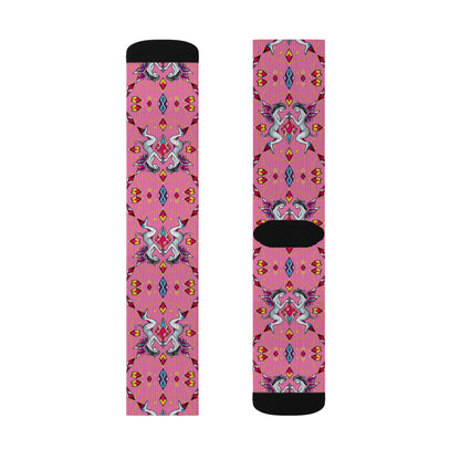 Sublimation Socks, Gemini, Zodiac v4, Jewel Pattern