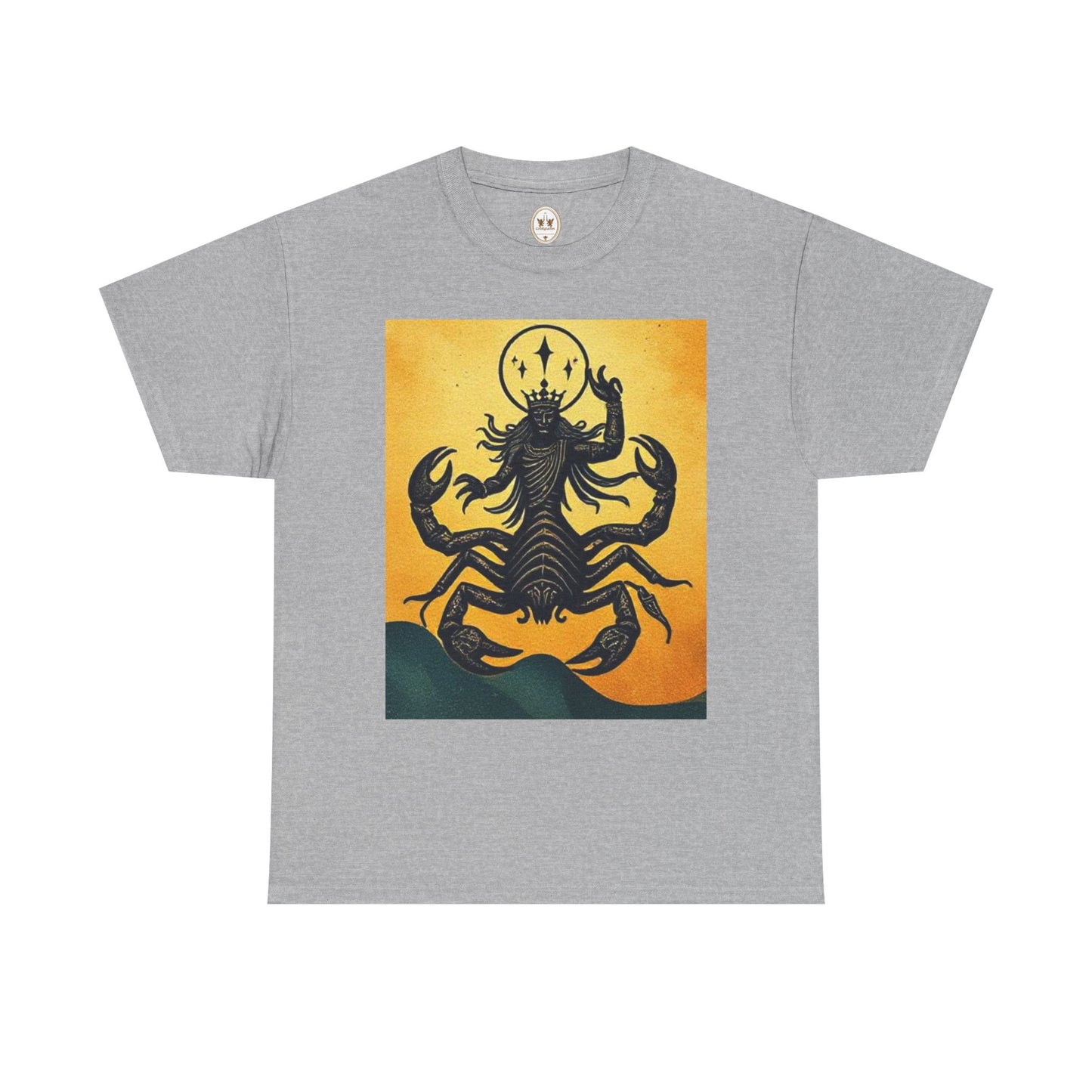 Unisex Heavy Cotton T-Shirt, Scorpion King, Print Art, Scorpio Zodiac Design