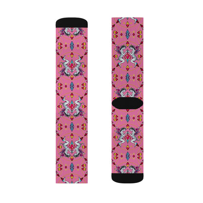 Sublimation Socks, Gemini, Zodiac v4, Jewel Pattern