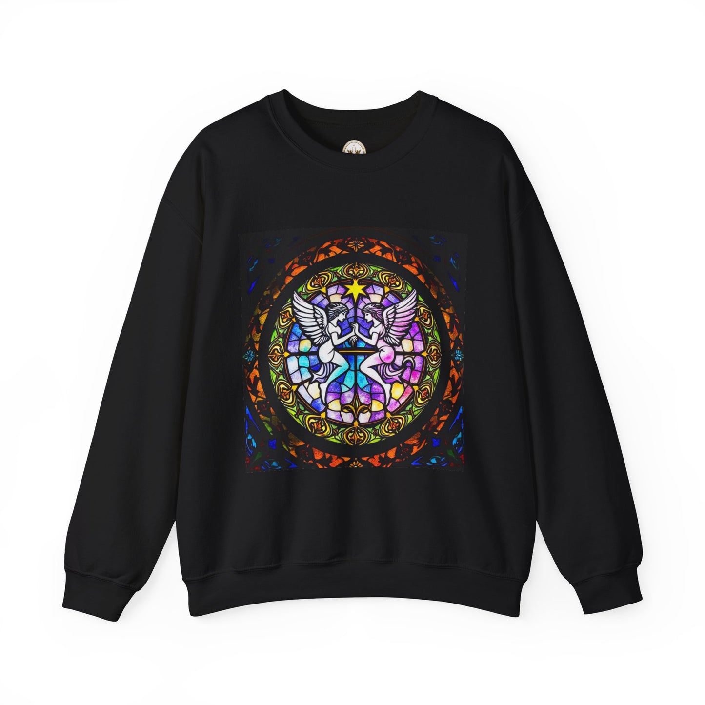 Unisex Heavy Blend™ Crewneck Sweatshirt, Glass 1, Gemini Zodiac Design