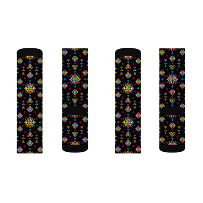 Sublimation Socks, Sagittarius, Zodiac v3, Jewel Pattern