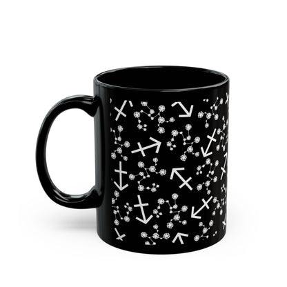 Zodiac 11oz Black Mug Sagittarius Zodiac Sign