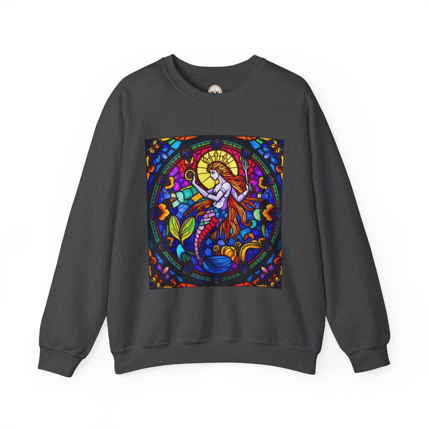 Unisex Heavy Blend™ Crewneck Sweatshirt, Glass 1, Aquarius Zodiac Design