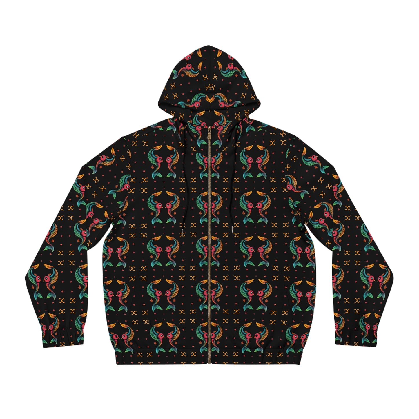 Full-Zip Hoodie (AOP), Pisces, Zodiac v4, Pattern