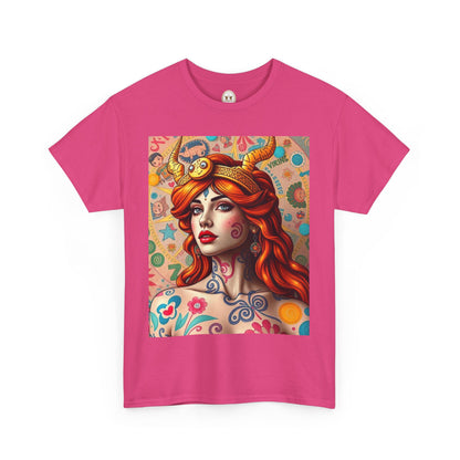 Unisex Heavy Cotton T-Shirt, Virgo, Zodiac v1, Sexy Art