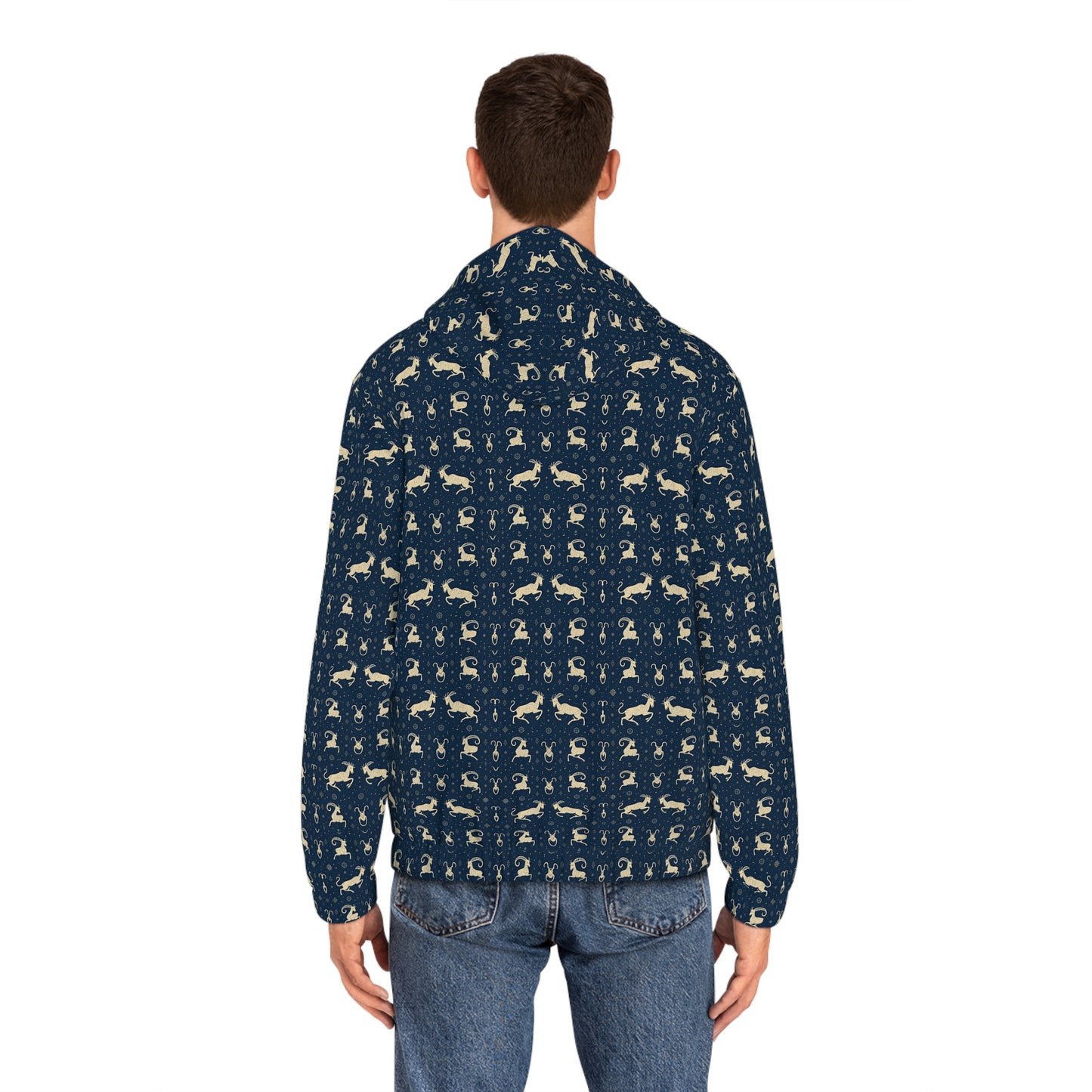 Full-Zip Hoodie (AOP), Capricorn, Zodiac v4, Pattern
