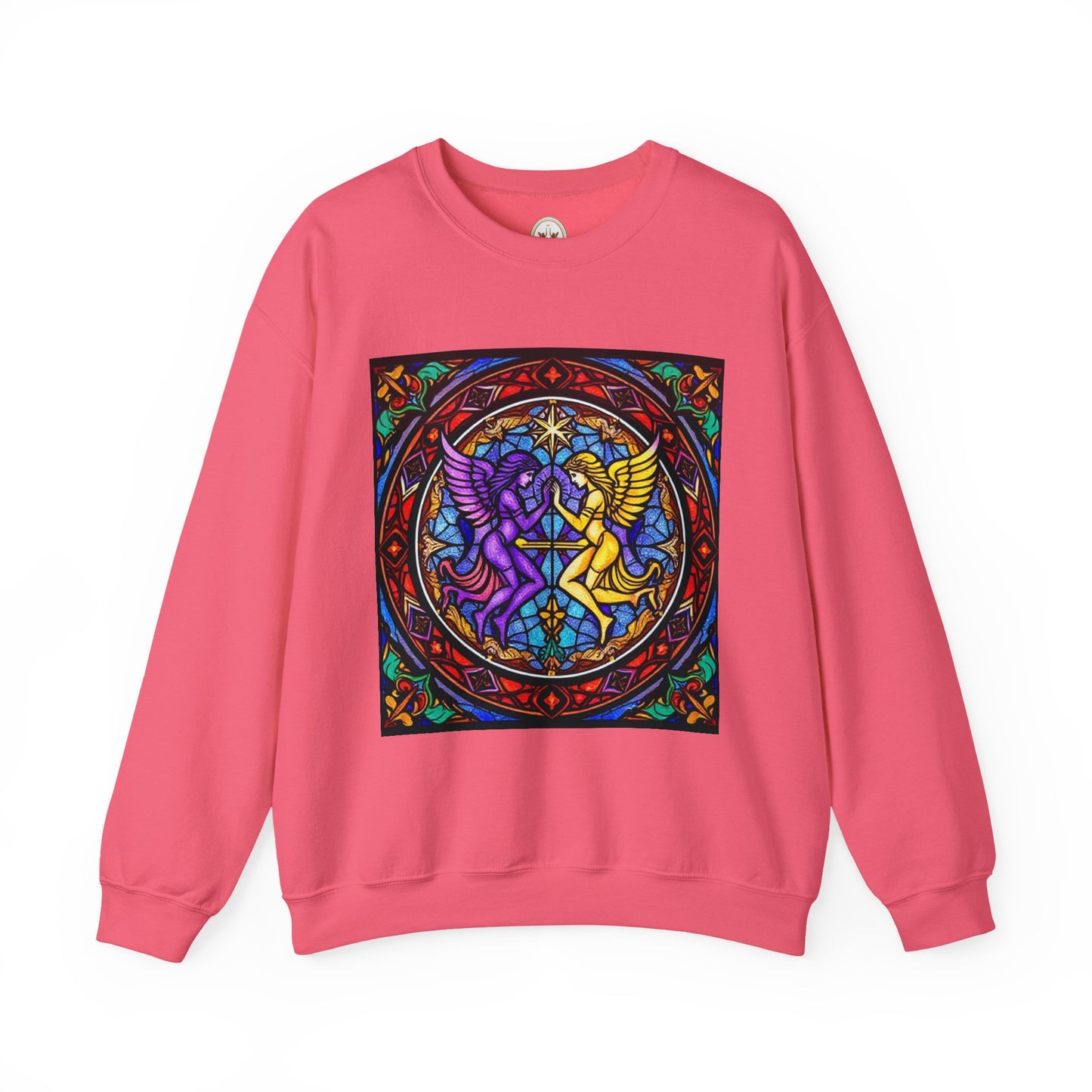 Unisex Heavy Blend™ Crewneck Sweatshirt, Glass, Gemini Zodiac Design