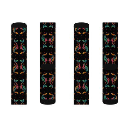 Sublimation Socks, Pisces, Zodiac v2, Pattern