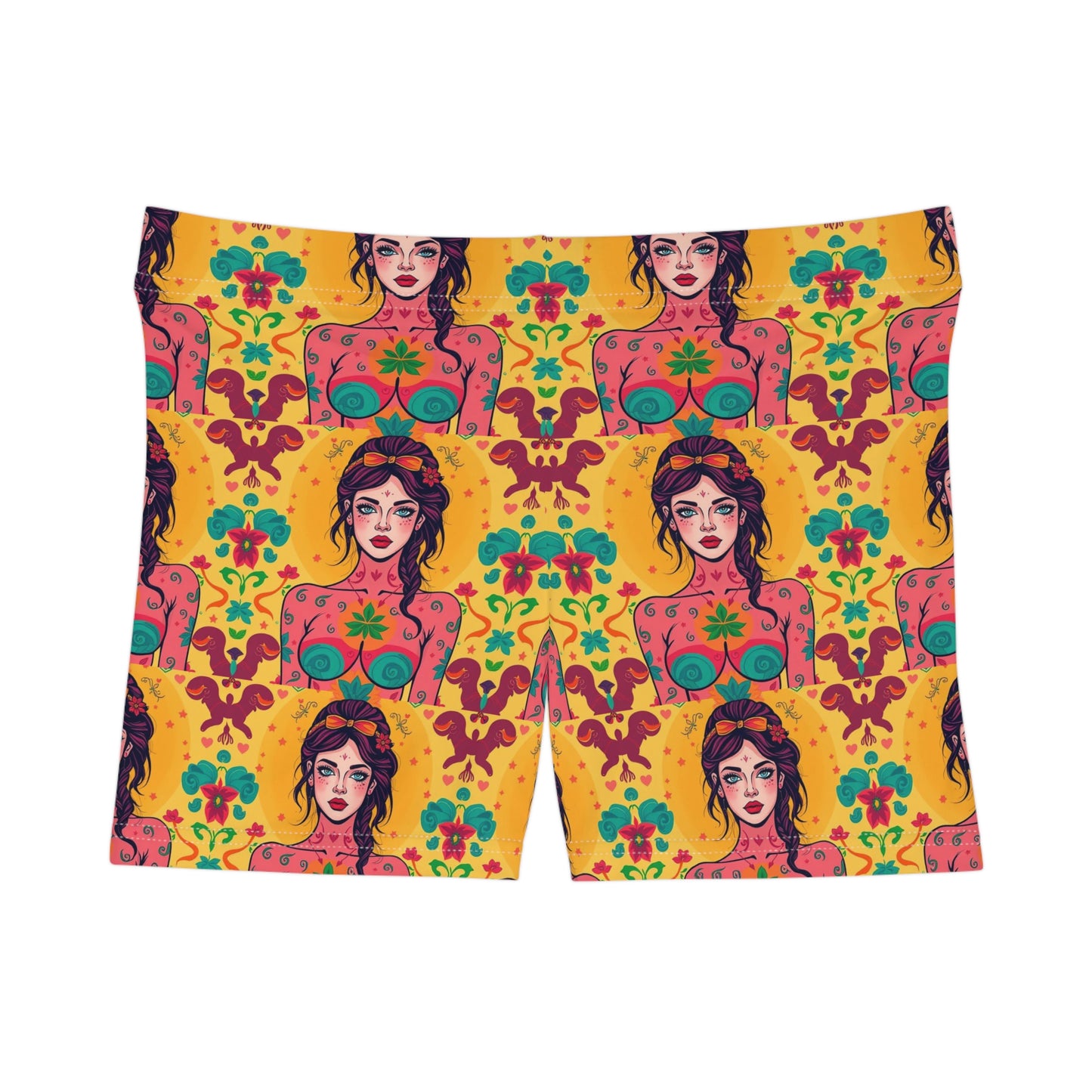 Women's Shorts, (AOP), Virgo, Zodiac v4, Sexy Pattern