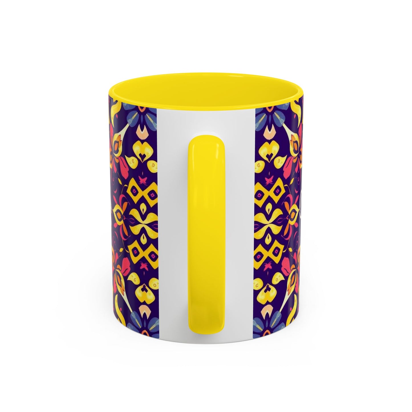 Accent Coffee Mug, Capricorn, Zodiac v1, Flower Pattern, (11, 15oz)