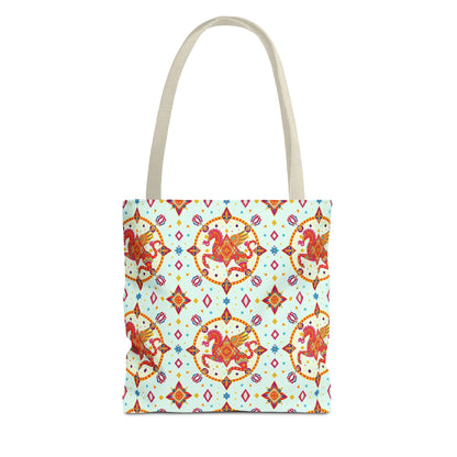 Tote Bag (AOP), Aquarius, Zodiac v1, Jewel Pattern