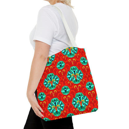 Tote Bag (AOP), Aries, Zodiac v1, Jewel Pattern