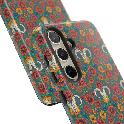 Tough Cases, Aries, Zodiac v3, Flower Pattern