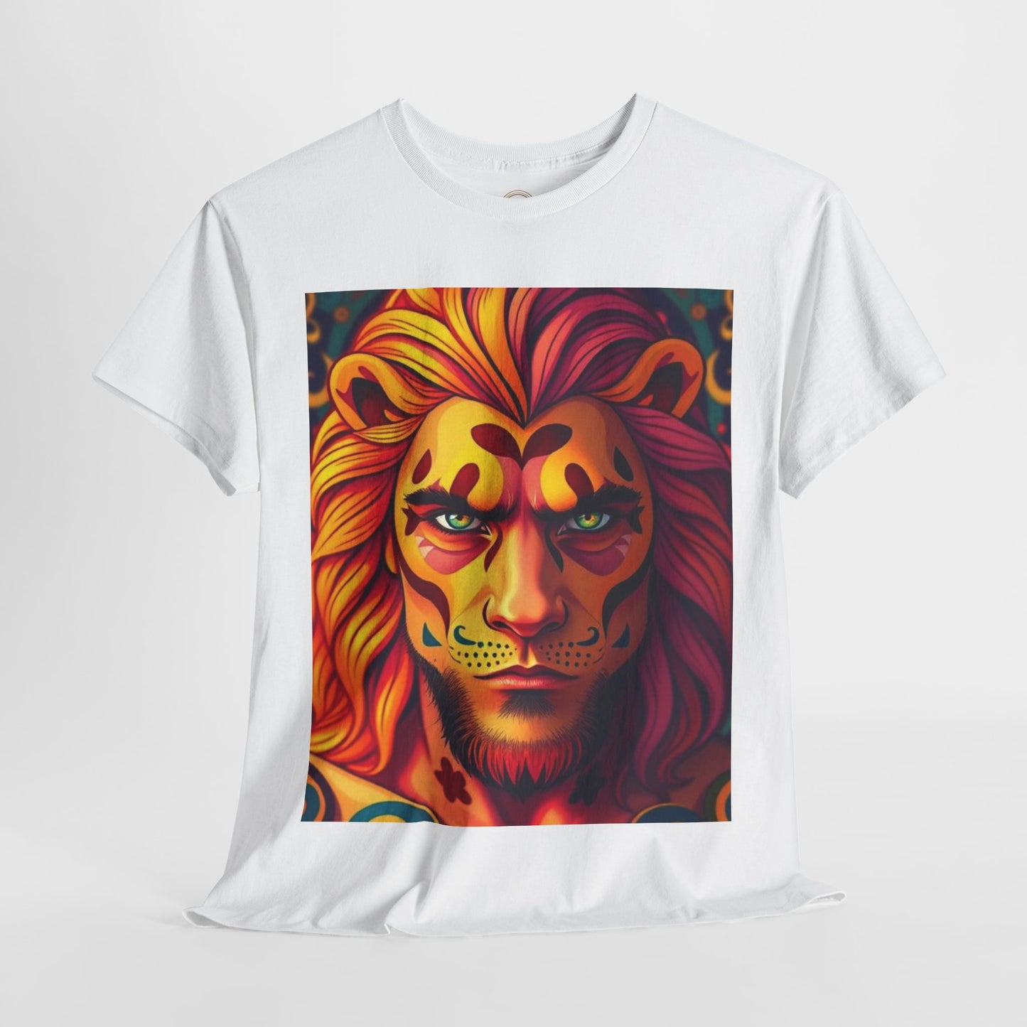 Unisex Heavy Cotton T-Shirt, Leo, Zodiac v2, Sexy Art