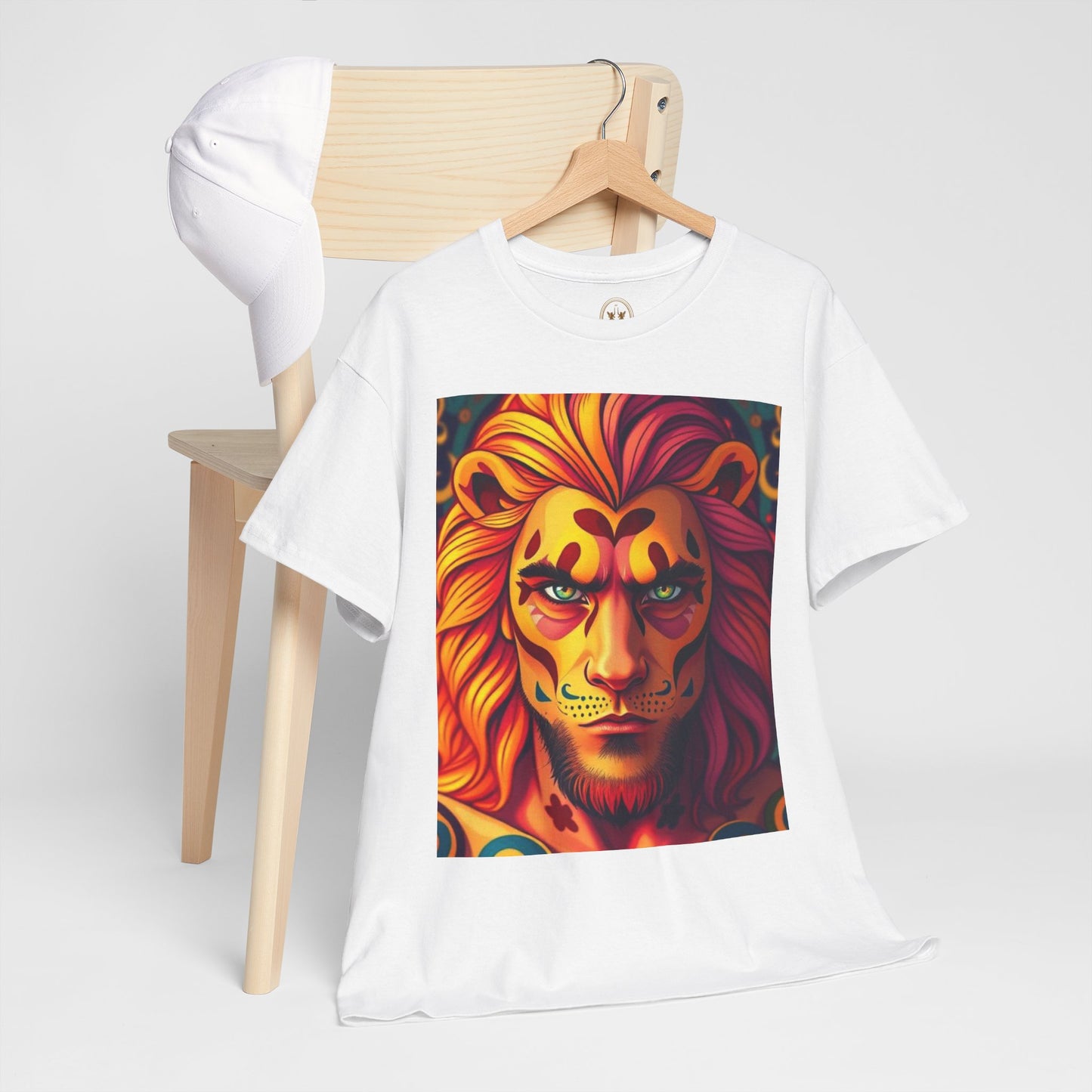 Unisex Heavy Cotton T-Shirt, Leo, Zodiac v2, Sexy Art
