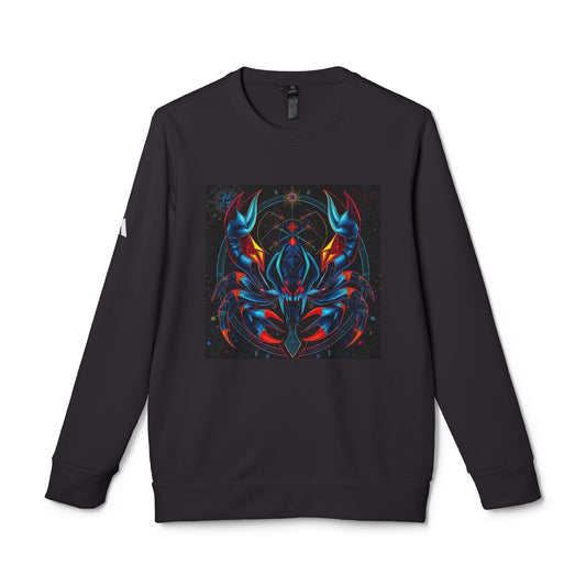 Adidas, Unisex Fleece Crewneck Sweatshirt, Scorpio, Pop Art, Zodiac