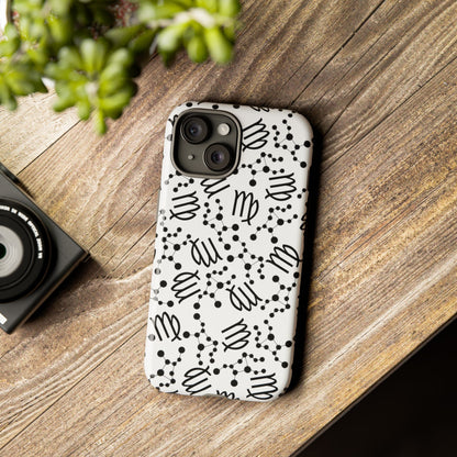 Tough Cases with the Virgo Zodiac sign for iPhone, Samsung Galaxy, and Google Pixel devices