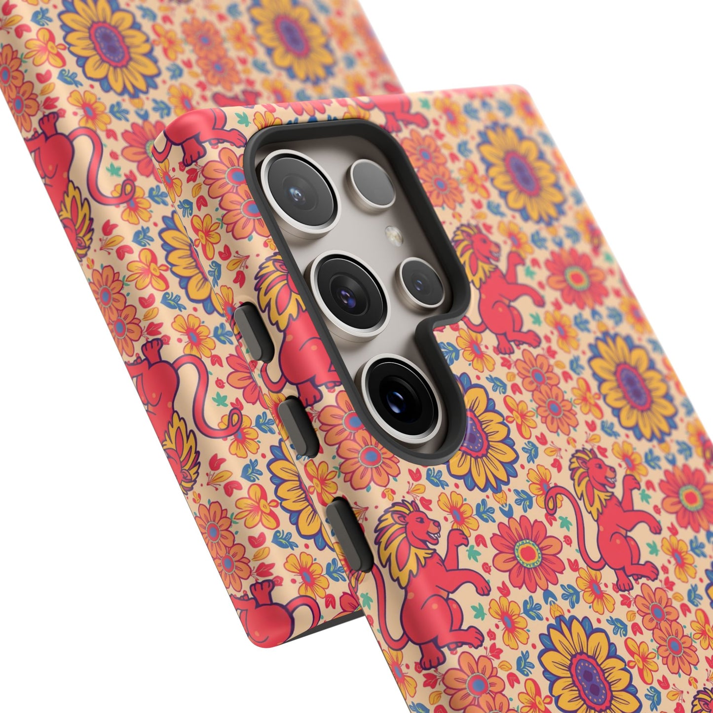 Tough Cases, Leo, Zodiac v1, Flower Pattern