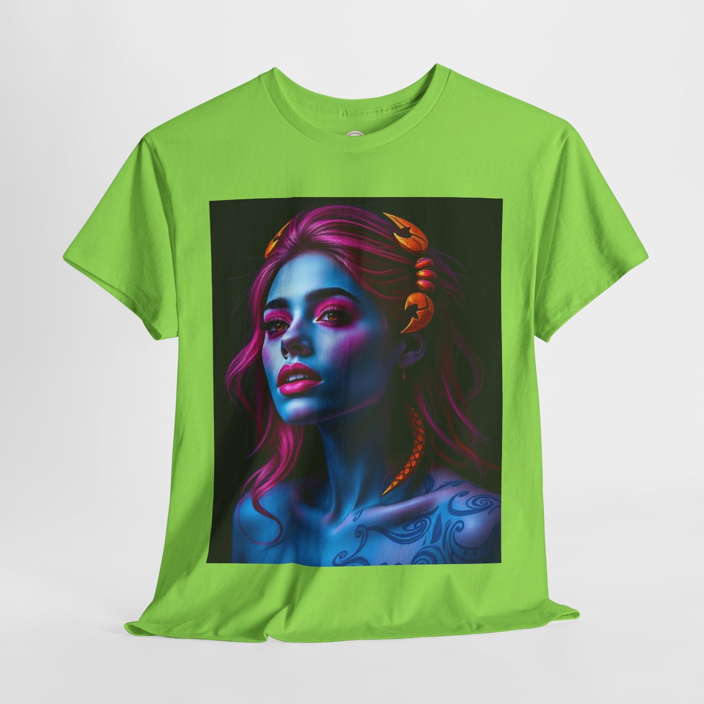 Unisex Heavy Cotton T-Shirt, Scorpio, Zodiac, Sexy Art