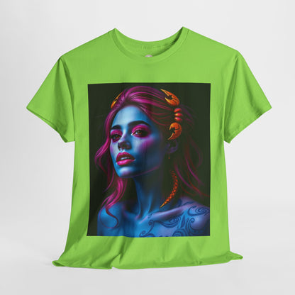 Unisex Heavy Cotton T-Shirt, Scorpio, Zodiac, Sexy Art