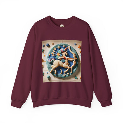 Unisex Heavy Blend™ Crewneck Sweatshirt, Colorful Horse, Sagittarius Zodiac Design