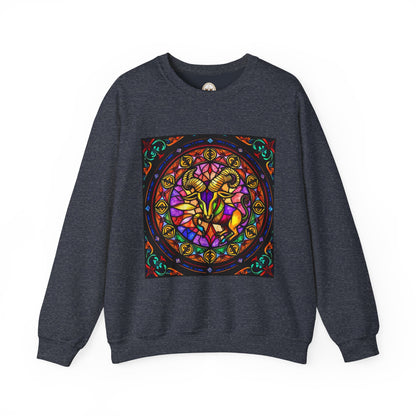 Unisex Heavy Blend™ Crewneck Sweatshirt, Glass 1, Taurus Zodiac Design