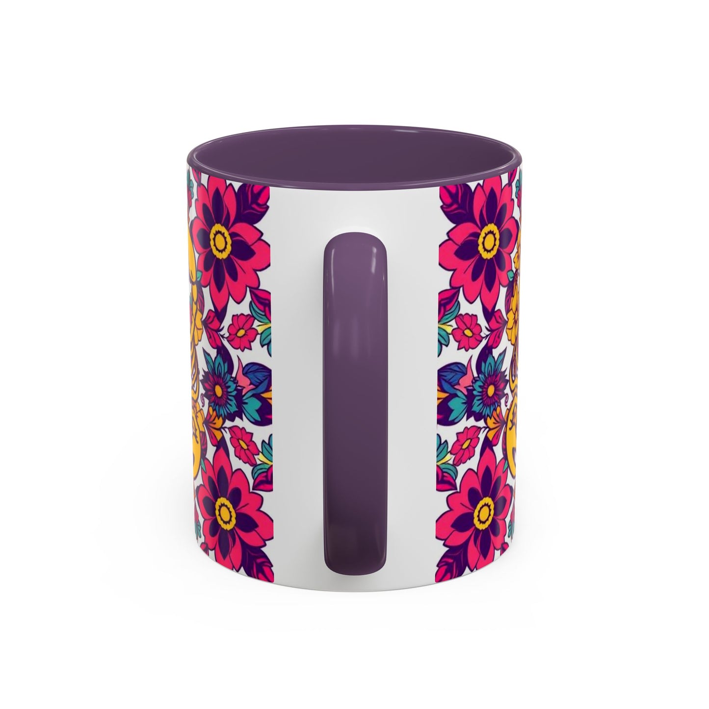 Accent Coffee Mug, Scorpio, Zodiac v2. Flower Pattern, (11, 15oz)