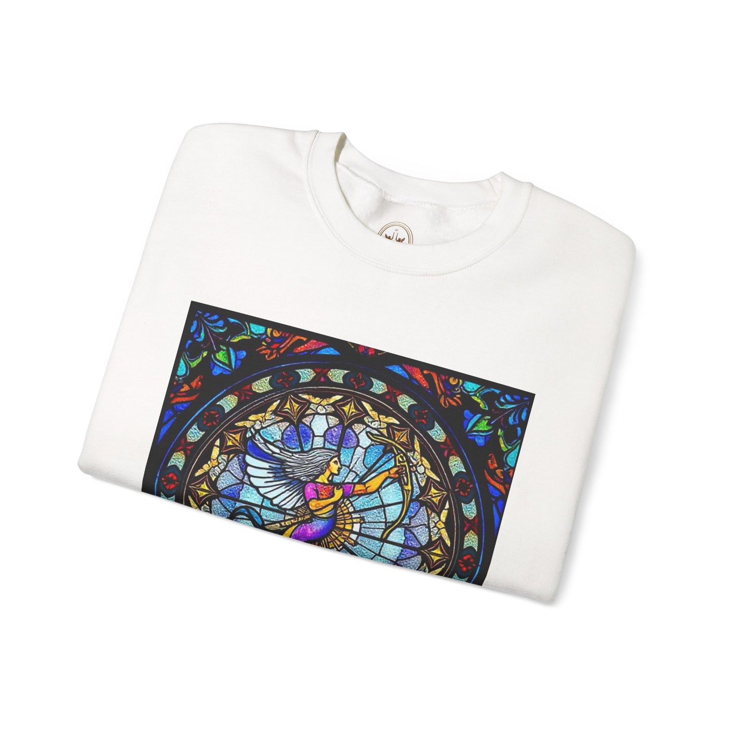 Unisex Heavy Blend™ Crewneck Sweatshirt, Glass, Sagittarius Zodiac Design