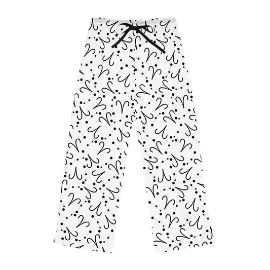 Women's Zodiac Pajama Pants (AOP) Aries Zodiac Sign
