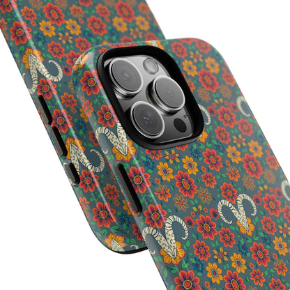 Tough Cases, Aries, Zodiac v3, Flower Pattern