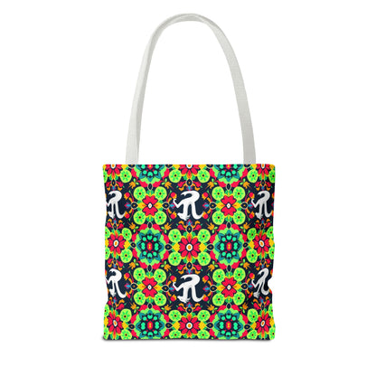 Tote Bag, (AOP), Aquarius, Zodiac v4, Flower Pattern
