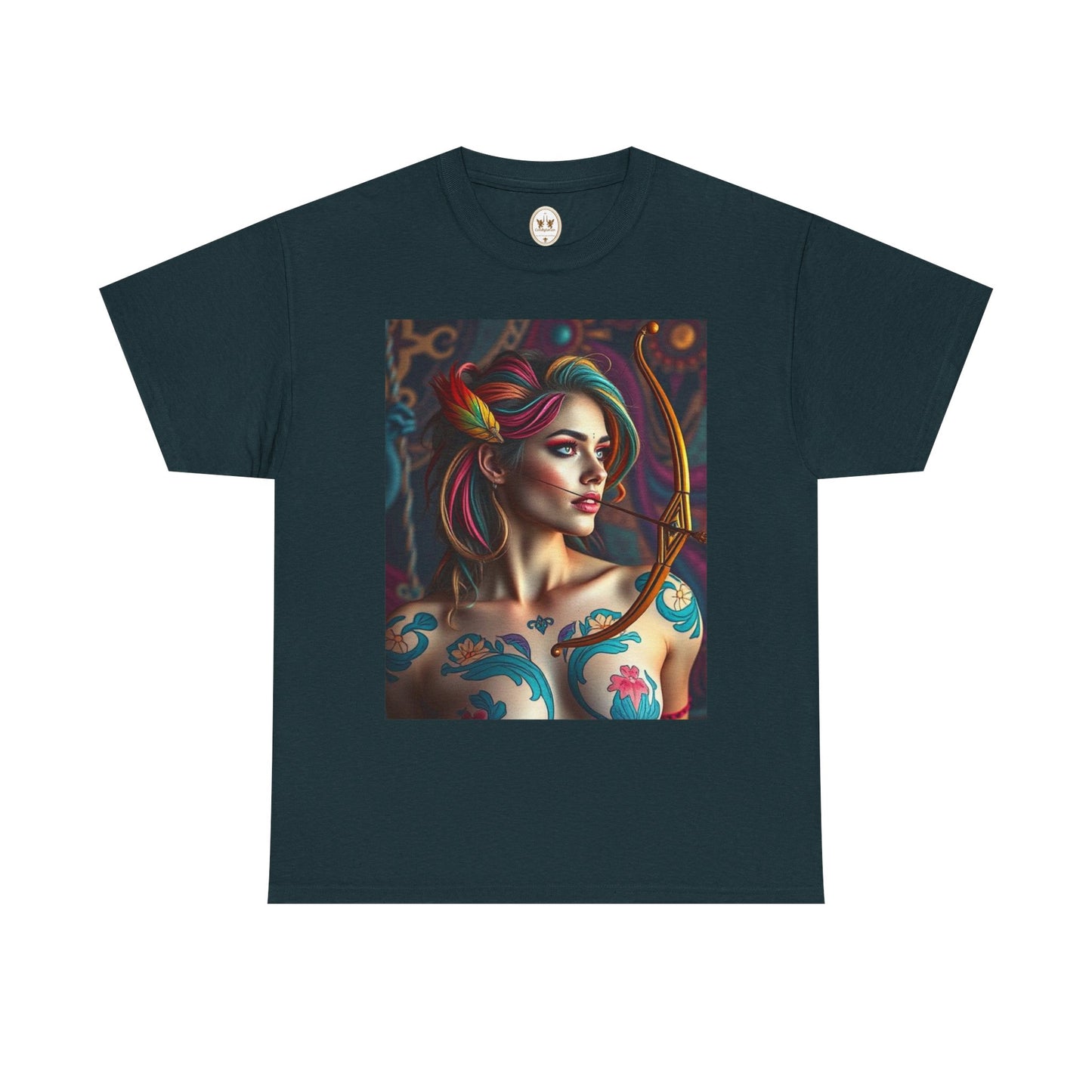Unisex Heavy Cotton T-Shirt, Sagittarius, Zodiac v1, Sexy Art