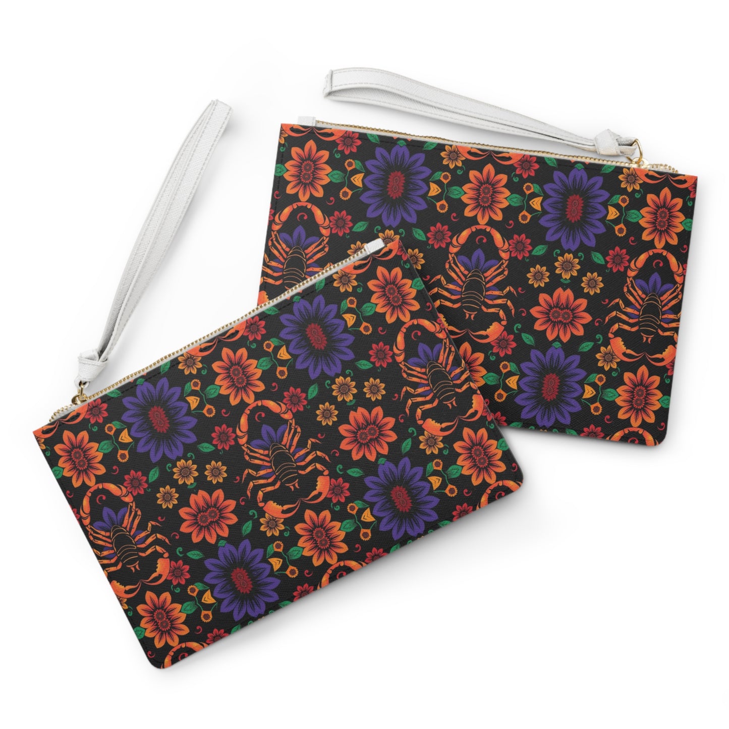 Clutch Bag, Scorpio, Zodiac, Flower Pattern