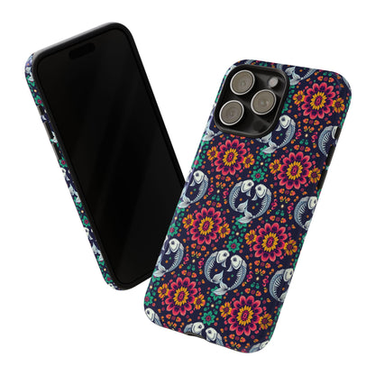 Tough Cases, Pisces, Zodiac v4, Flower Pattern