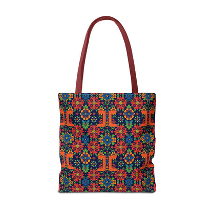 Tote Bag, (AOP), Gemini, Zodiac v1, Flower Pattern